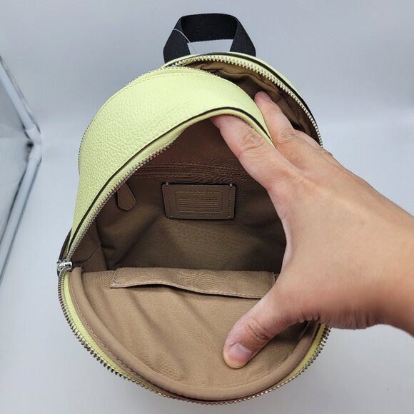 Coach Mini Court Backpack C8603 Pale Lime - Picture 7 of 9